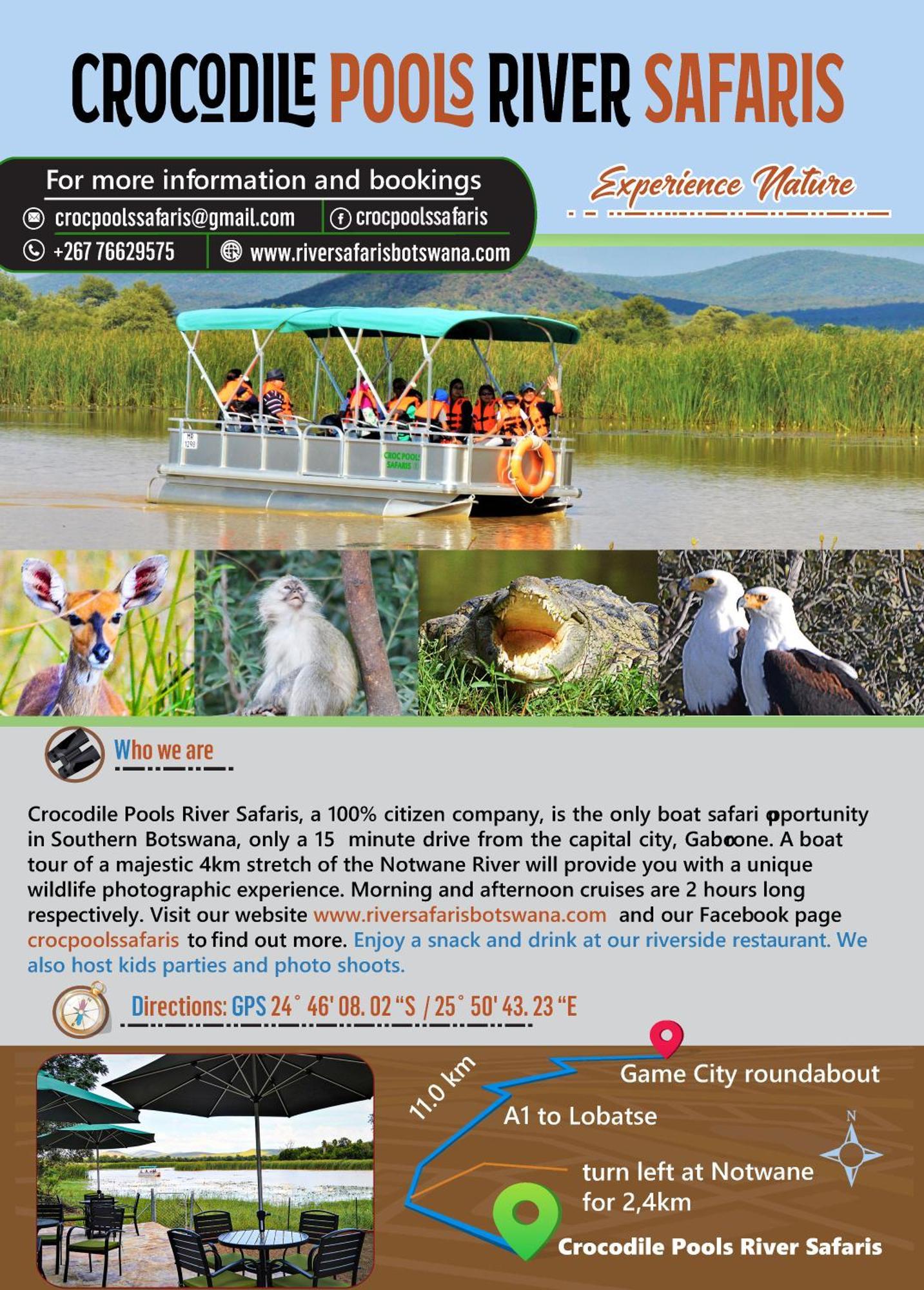 Crocodile Pools River Safaris Γκαμπορόνε Εξωτερικό φωτογραφία